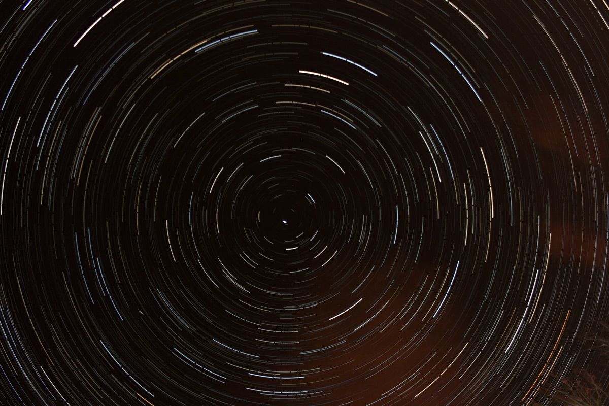 Polaris from a static camera on a tripod - series of 15second images spaced by 15 seconds over 90 minutes.