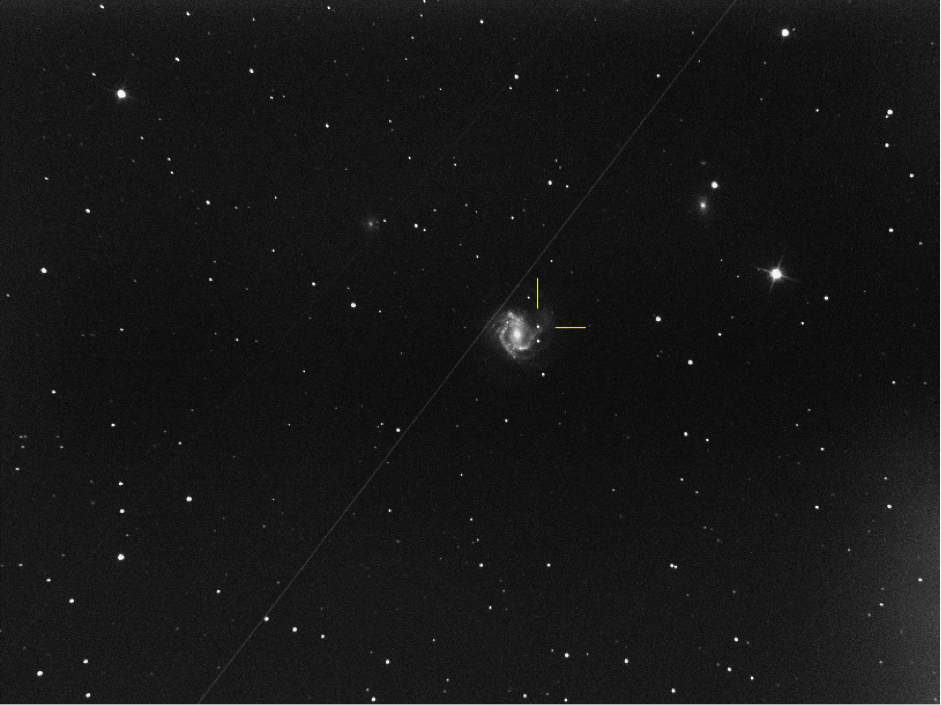 Many thanks to Ian Bradley EAS for sending the attached photograph of Supernova 2020jfo.